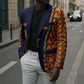 Kwame Nkrumah Ghana Blazer African Map Pattern Design and Economic Freedom Quote Tribute - African Pride