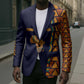 Kwame Nkrumah Ghana Blazer African Map Pattern Design and Economic Freedom Quote Tribute - African Pride