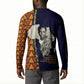 Kwame Nkrumah Ghana Button Sweatshirt African Map Pattern Design and Economic Freedom Quote Tribute