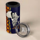 Kwame Nkrumah Ghana 4 in 1 Can Cooler Tumbler African Map Pattern Design and Economic Freedom Quote Tribute - African Pride