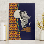 Kwame Nkrumah Ghana Canvas Wall Art African Map Pattern Design and Economic Freedom Quote Tribute - African Pride