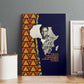 Kwame Nkrumah Ghana Canvas Wall Art African Map Pattern Design and Economic Freedom Quote Tribute - African Pride
