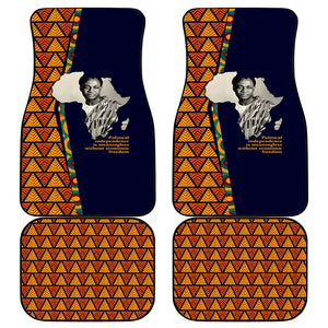 Kwame Nkrumah Ghana Car Mats African Map Pattern Design and Economic Freedom Quote Tribute - African Pride