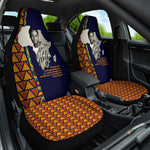 Kwame Nkrumah Ghana Car Seat Cover African Map Pattern Design and Economic Freedom Quote Tribute - African Pride