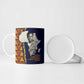 Kwame Nkrumah Ghana Ceramic Mug African Map Pattern Design and Economic Freedom Quote Tribute - African Pride
