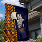 Kwame Nkrumah Ghana Garden Flag African Map Pattern Design and Economic Freedom Quote Tribute - African Pride