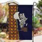 Kwame Nkrumah Ghana Garden Flag African Map Pattern Design and Economic Freedom Quote Tribute - African Pride