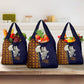 Kwame Nkrumah Ghana Grocery Bag African Map Pattern Design and Economic Freedom Quote Tribute - African Pride
