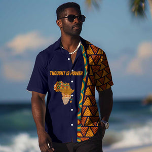 Kwame Nkrumah Ghana Hawaiian Shirt African Map Pattern Design and Economic Freedom Quote Tribute - African Pride