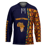 Kwame Nkrumah Ghana Hockey Jersey African Map Pattern Design and Economic Freedom Quote Tribute - African Pride
