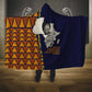 Kwame Nkrumah Ghana Hooded Blanket African Map Pattern Design and Economic Freedom Quote Tribute - African Pride