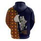 Kwame Nkrumah Ghana Hoodie African Map Pattern Design and Economic Freedom Quote Tribute - African Pride