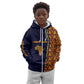Kwame Nkrumah Ghana Kid Hoodie African Map Pattern Design and Economic Freedom Quote Tribute - African Pride