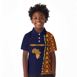 Kwame Nkrumah Ghana Kid Polo Shirt African Map Pattern Design and Economic Freedom Quote Tribute - African Pride