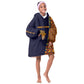 Kwame Nkrumah Ghana Kid Wearable Blanket Hoodie African Map Pattern Design and Economic Freedom Quote Tribute - African Pride