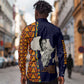 Kwame Nkrumah Ghana Long Sleeve Button Shirt African Map Pattern Design and Economic Freedom Quote Tribute - African Pride