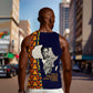 Kwame Nkrumah Ghana Men Tank Top African Map Pattern Design and Economic Freedom Quote Tribute - African Pride