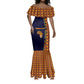 Kwame Nkrumah Ghana Mermaid Dress African Map Pattern Design and Economic Freedom Quote Tribute - African Pride