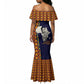 Kwame Nkrumah Ghana Mermaid Dress African Map Pattern Design and Economic Freedom Quote Tribute - African Pride