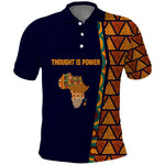Kwame Nkrumah Ghana Polo Shirt African Map Pattern Design and Economic Freedom Quote Tribute - African Pride