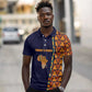 Kwame Nkrumah Ghana Polo Shirt African Map Pattern Design and Economic Freedom Quote Tribute - African Pride