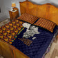 Kwame Nkrumah Ghana Quilt Bed Set African Map Pattern Design and Economic Freedom Quote Tribute - African Pride