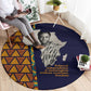 Kwame Nkrumah Ghana Round Carpet African Map Pattern Design and Economic Freedom Quote Tribute - African Pride