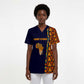 Kwame Nkrumah Ghana Scrub Top African Map Pattern Design and Economic Freedom Quote Tribute - African Pride