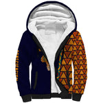 Kwame Nkrumah Ghana Sherpa Hoodie African Map Pattern Design and Economic Freedom Quote Tribute - African Pride
