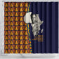 Kwame Nkrumah Ghana Shower Curtain African Map Pattern Design and Economic Freedom Quote Tribute - African Pride
