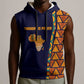 Kwame Nkrumah Ghana Sleeveless Hoodie African Map Pattern Design and Economic Freedom Quote Tribute - African Pride
