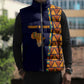 Kwame Nkrumah Ghana Sleeveless Puffer Jacket African Map Pattern Design and Economic Freedom Quote Tribute - African Pride