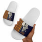 Kwame Nkrumah Ghana Slide Sandals African Map Pattern Design and Economic Freedom Quote Tribute - African Pride