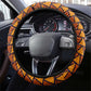 Kwame Nkrumah Ghana Steering Wheel Cover African Map Pattern Design and Economic Freedom Quote Tribute - African Pride