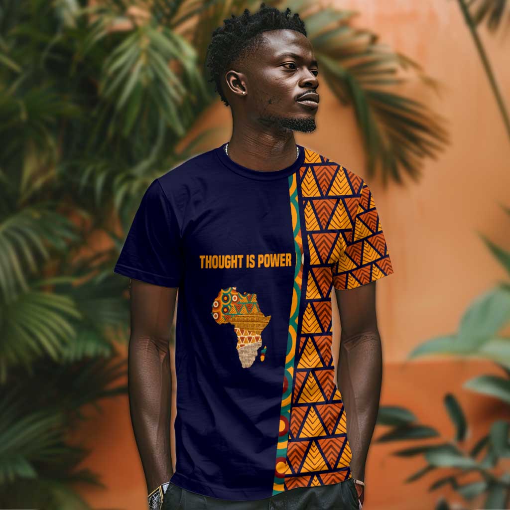 Kwame Nkrumah Ghana T shirt African Map Pattern Design and Economic Freedom Quote Tribute - African Pride