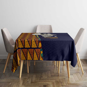 Kwame Nkrumah Ghana Tablecloth African Map Pattern Design and Economic Freedom Quote Tribute - African Pride
