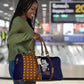 Kwame Nkrumah Ghana Travel Bag African Map Pattern Design and Economic Freedom Quote Tribute - African Pride