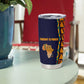 Kwame Nkrumah Ghana Tumbler Cup African Map Pattern Design and Economic Freedom Quote Tribute - African Pride