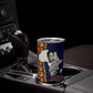 Kwame Nkrumah Ghana Tumbler Cup African Map Pattern Design and Economic Freedom Quote Tribute - African Pride