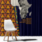 Kwame Nkrumah Ghana Window Curtain African Map Pattern Design and Economic Freedom Quote Tribute - African Pride