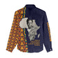 Kwame Nkrumah Ghana Women Casual Shirt African Map Pattern Design and Economic Freedom Quote Tribute - African Pride