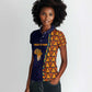 Kwame Nkrumah Ghana Women Polo Shirt African Map Pattern Design and Economic Freedom Quote Tribute - African Pride