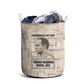 Kwame Nkrumah Laundry Basket with Raised Fist Design and Independence Quote Ghana 1957 Tribute - African Pride