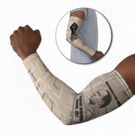 Kwame Nkrumah Arm Sleeves with Raised Fist Design and Independence Quote Ghana 1957 Tribute - African Pride