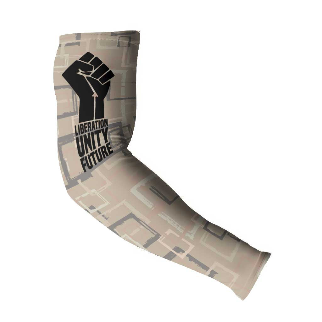 Kwame Nkrumah Arm Sleeves with Raised Fist Design and Independence Quote Ghana 1957 Tribute - African Pride