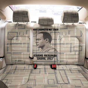 Kwame Nkrumah Back Car Seat Cover with Raised Fist Design and Independence Quote Ghana 1957 Tribute - African Pride