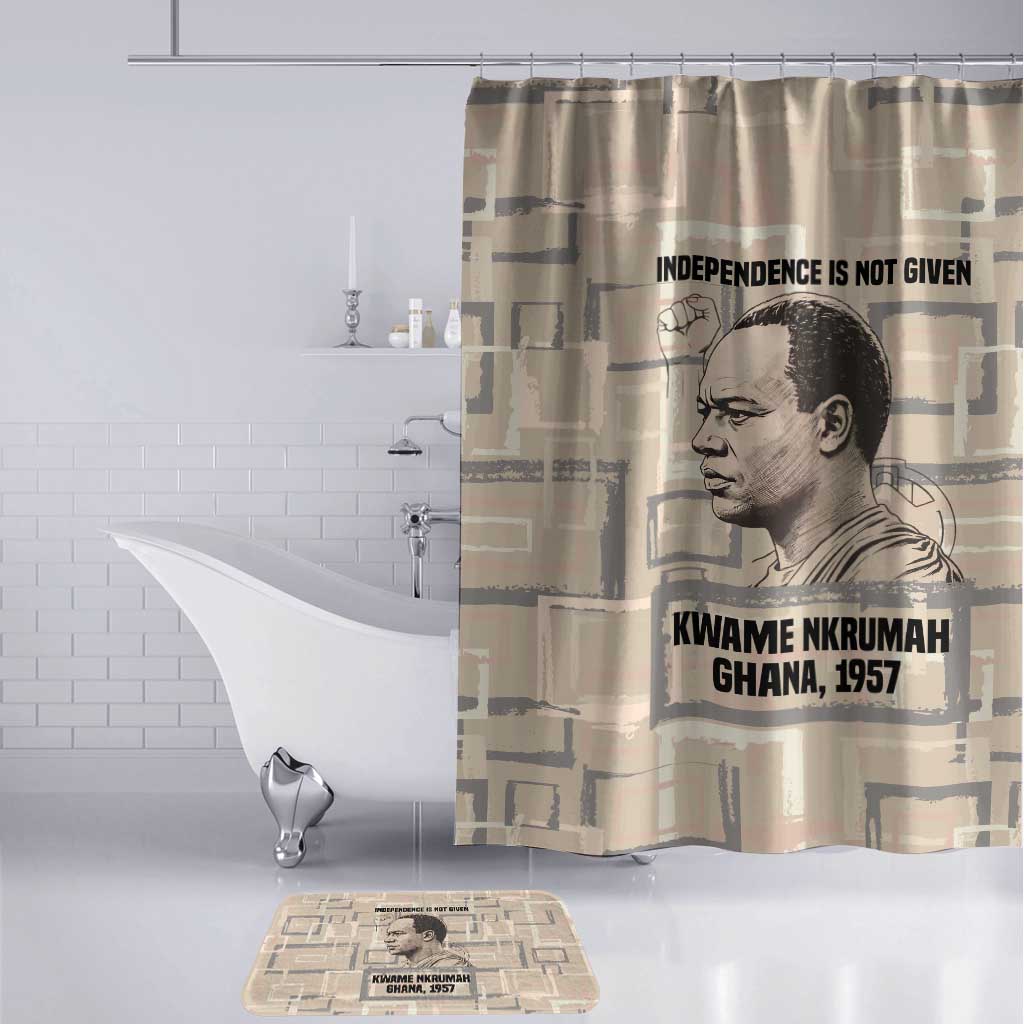 Kwame Nkrumah Bathroom Set with Raised Fist Design and Independence Quote Ghana 1957 Tribute - African Pride