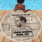 Kwame Nkrumah Beach Blanket with Raised Fist Design and Independence Quote Ghana 1957 Tribute - African Pride