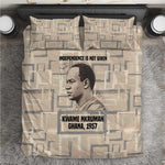 Kwame Nkrumah Bedding Set with Raised Fist Design and Independence Quote Ghana 1957 Tribute - African Pride