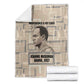 Kwame Nkrumah Blanket with Raised Fist Design and Independence Quote Ghana 1957 Tribute - African Pride